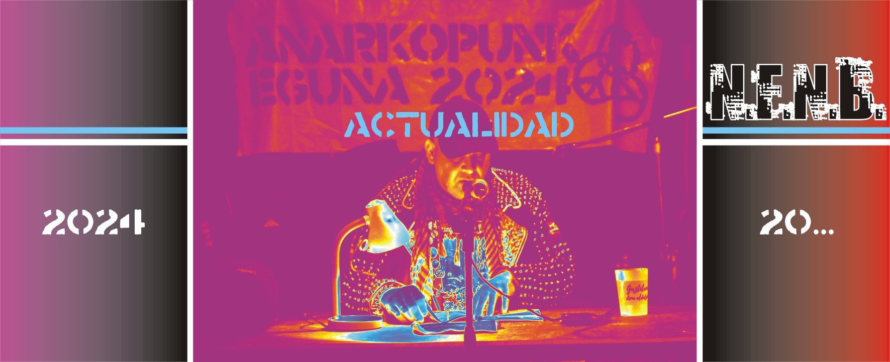 Patxi-N.F.N.B. dando una charla sobre el colectivo en el ANARKOPUNK EGUNA 2024 en BURLATAKO GAZTETXEA -Nafarroa- (2024)
